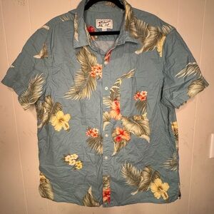 American Eagle Outfitters Blue Floral Men's Shirt